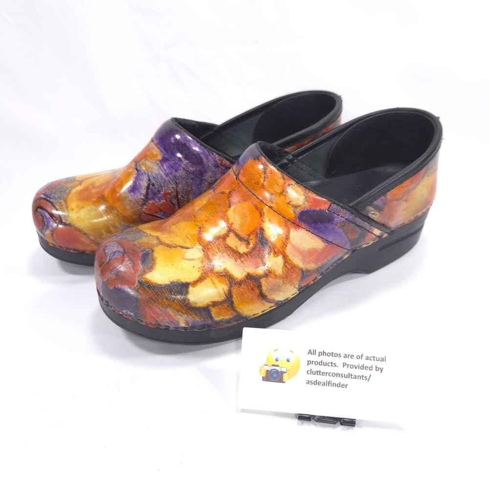 Dansko Casual Nursing Mule Clog Shoe Womens Size 11 41 606998202 Yellow Orange
